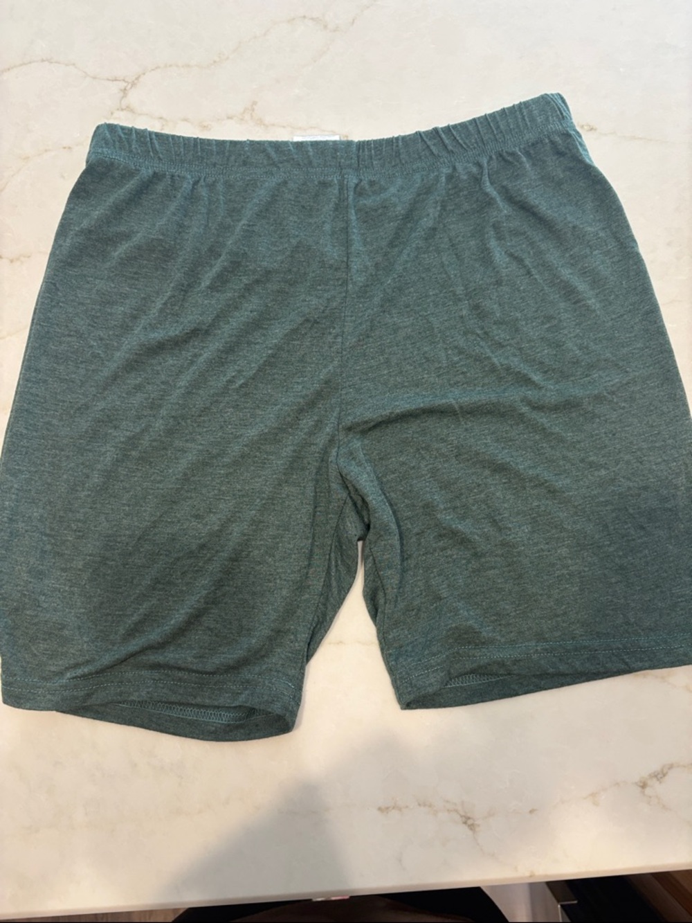 SHEIN Men's Heather Teal Athletic Lounge Shorts